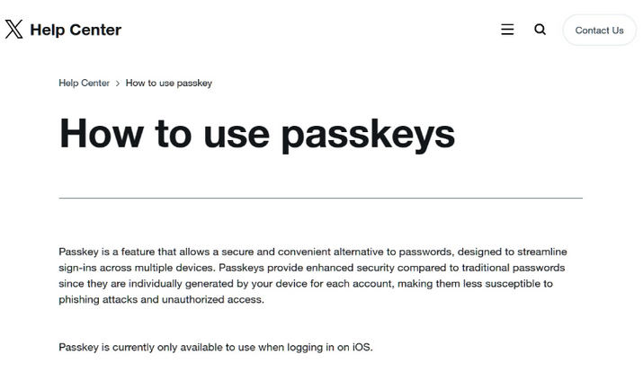 乌尔禾苹果维修店铺分享iOS用户如何通过通行密钥(Passkey)登录 